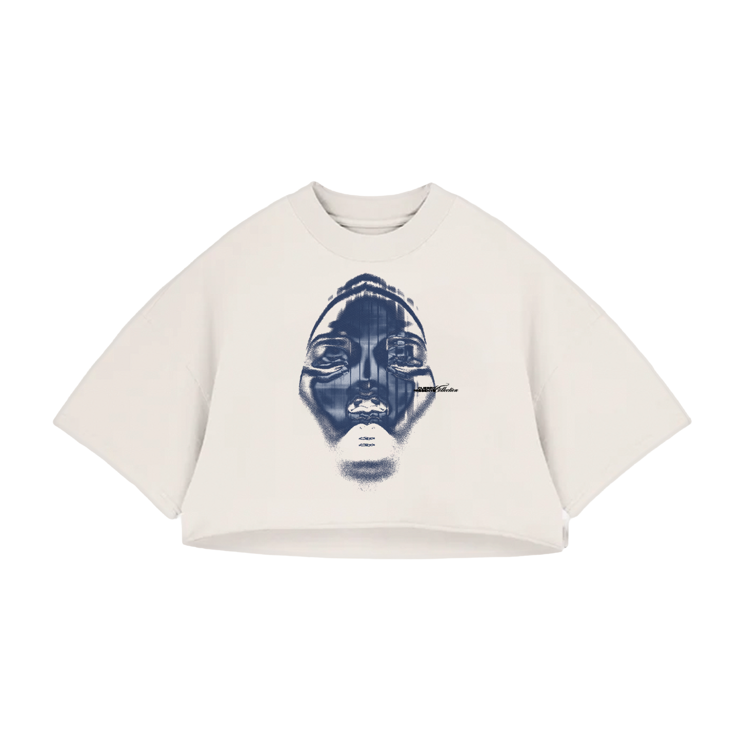 CROP TOP GHOST FACE BLANCA