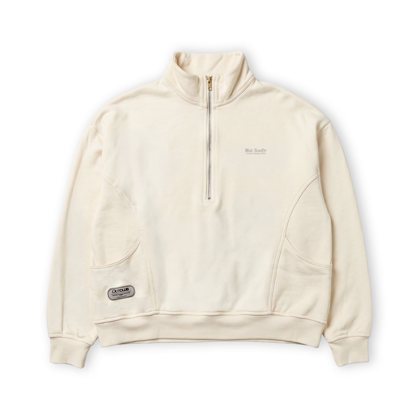 BUZO / HOODIE CUELLO LOW BLANCO