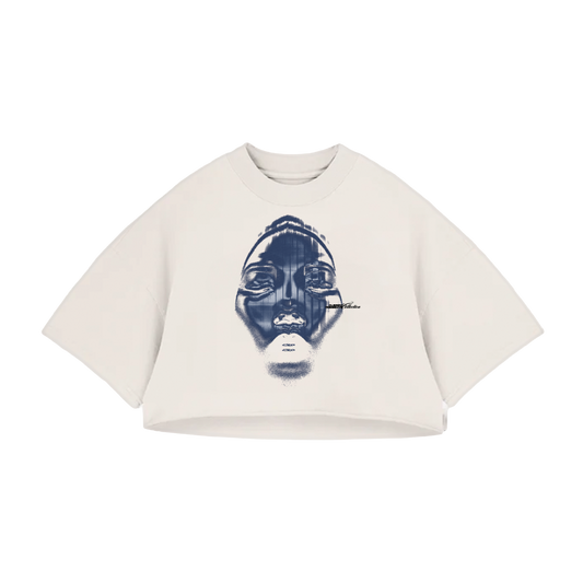 CROP TOP GHOST FACE BLANCA
