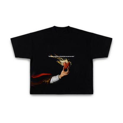 CAMISETA BOXY MON CŒUR EST ENTRE TES MAINS