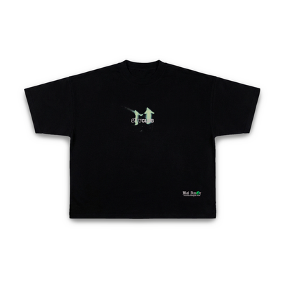 CAMISETA BOXY LUCES CAMARA Y AMOR