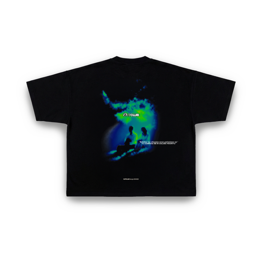 CAMISETA BOXY LUCES CAMARA Y AMOR