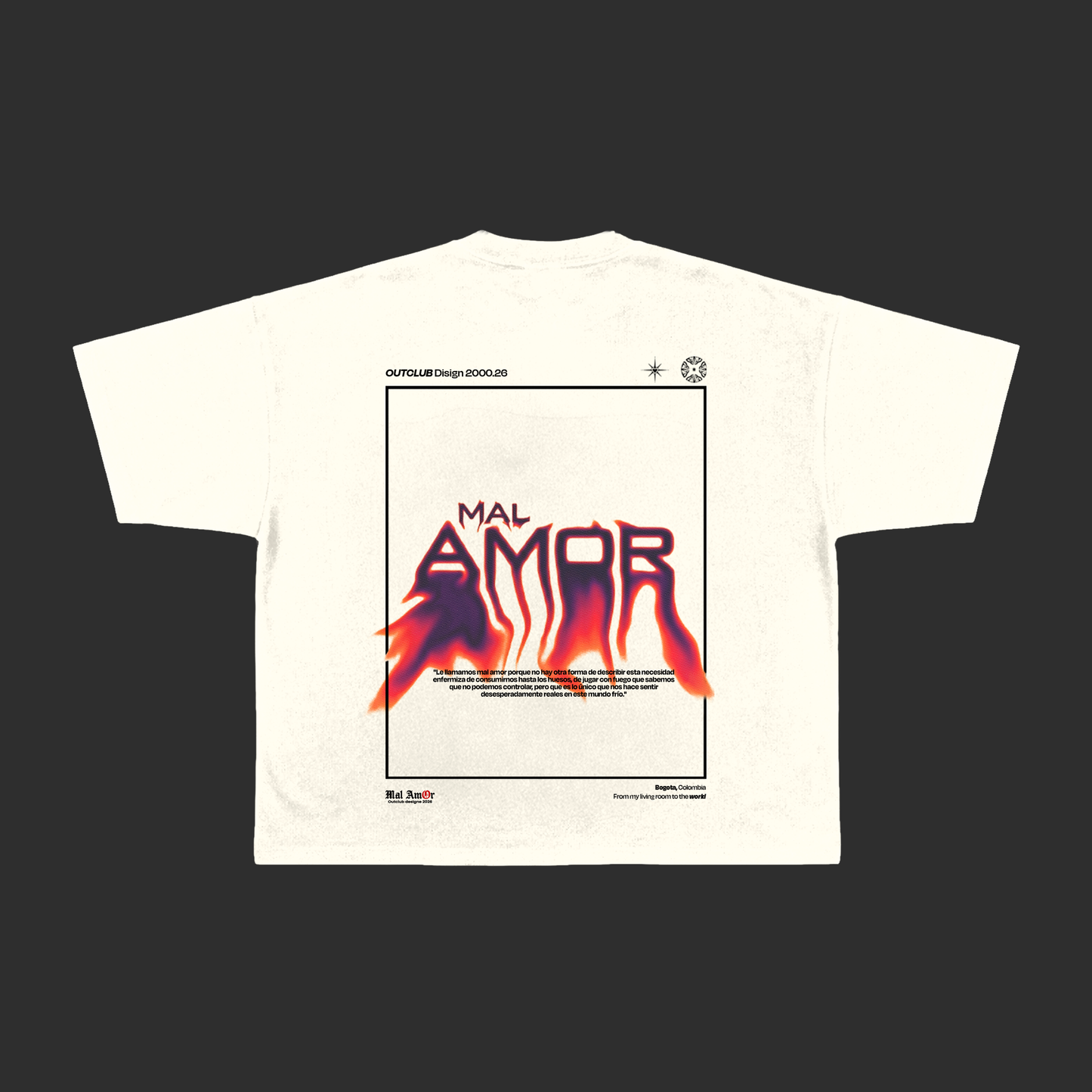 CAMISETA BOXY AMOR, SI AMOR